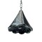 80-Inch Metal Rain Chain - 6 Celestial Crescent Moon & Suns, Aged Finish